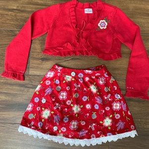 Hannah Anderson girls skirt and sweater set